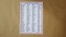 Years 5 and 6 Word mat/poster