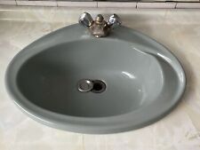 Avocado bathroom sink, towel rail, soap holder