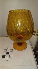 Vtg Large Empoli? Optic Amber