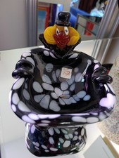 vintage Murano art glass clown figurine with an original Vetro Artistico Murano