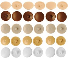 Plastic Pozi Screw Cap Covers Push Fit 6g or 8g Screws White, Beige, Grey, Brown