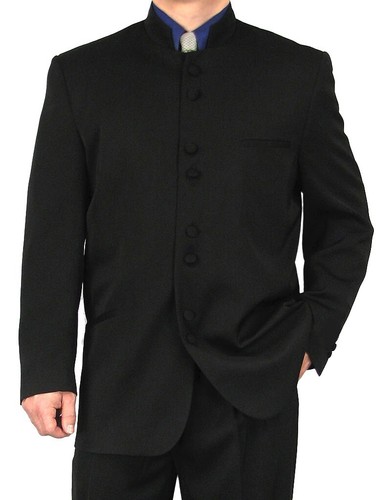 Men mandarin collar 2pc - mandarin,