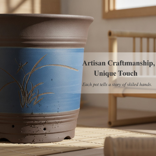 Zisha ceramic planter pot - zisha,