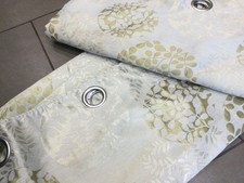 DUNELM gold cream beige leaf