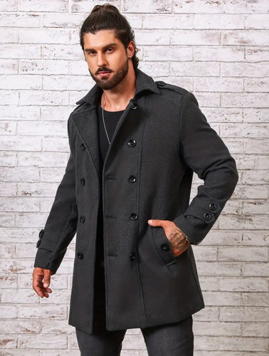 Men charcoal grey double - men's,