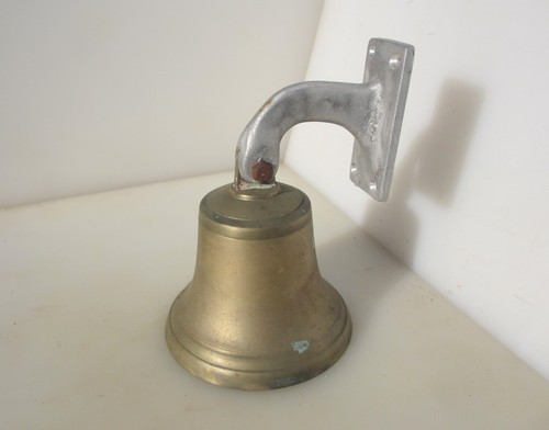Large vintage brass bell ship - large,