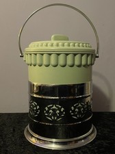 Art Deco Green Bakelite Biscuit Barrel Vintage Decor Circa 30s to 50s
