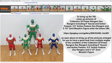 Collection Of Power Rangers Zeo Rangers Including 8" Sound and Action Feature, 5