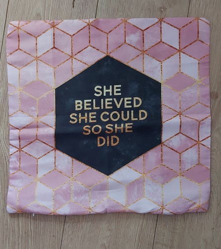 Pink gold cushion - pink, &