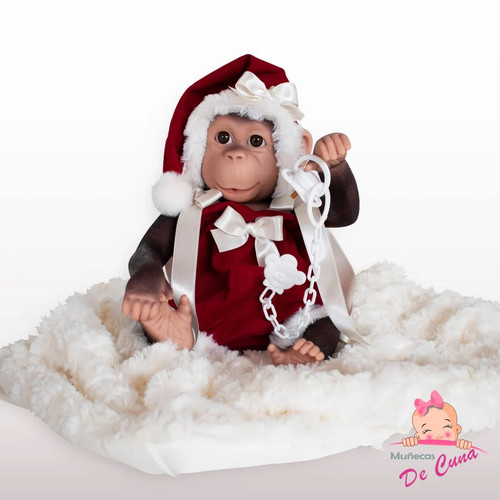 Christmas romper reborn monkey - romper,