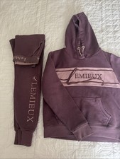 Kids Lemieux Purple Hoodie Tracksuit Joggers Age 9-10 Years
