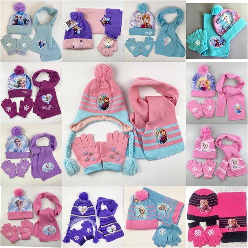 3pcs kids girls fr0zen beanie - kids,