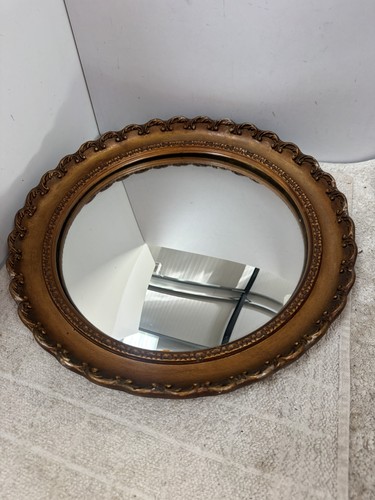 Antique round convex mirror - antique,