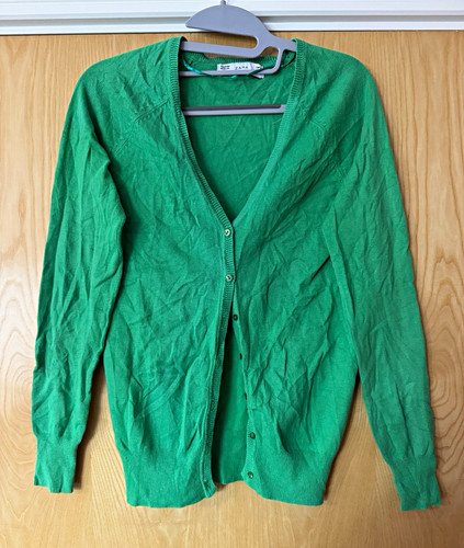 Zara green knit neck button - zara,