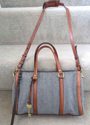 Fossil tan leather and - fossil, fabric