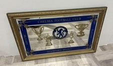 Chelsea FC Commemorative Trophy Winners Mirror Large 56x36cm Vintage 1970s  VGC