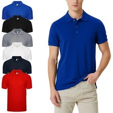 Mens Plain Polo Shirt Short