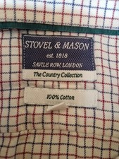 Stovel & Mason Shirt Long Sleeve 100% Cotton Savile Row Men's Size L 16.5 