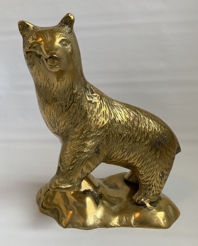 Vtg heavy brass - vtg, bear