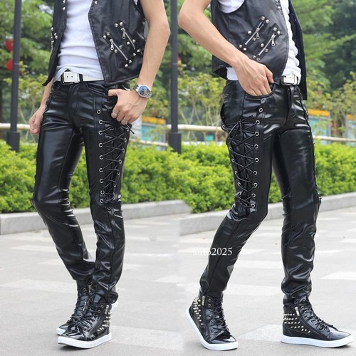 Mens punk zipper motorcycle - zipper,
