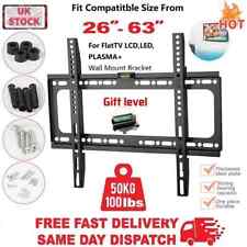 TV WALL BRACKET MOUNT SLIM FOR 26 30 32 40 42 50 63 INCH FLAT 3D LCD LED PLASMA