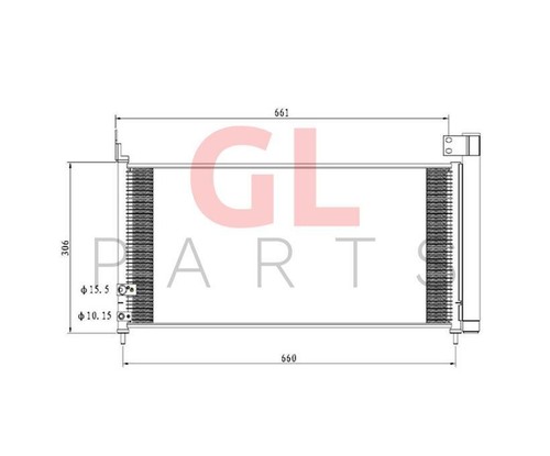 Air condenser radiator - a/c, for