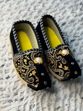 Black Baby Khussa Ethnic Shoes Pakistani/Indian/Afghani