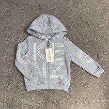 Boys Grey Kenzo Zip Up Jumper