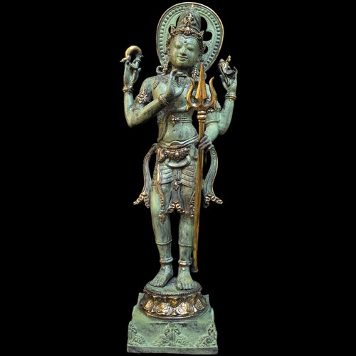Standing shiva bronze statue - shiva,