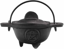 Black cast iron cauldron - black,