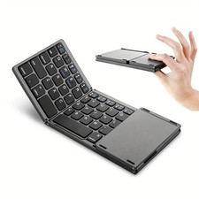 Portable Foldable Wireless Bluetooth Keyboard with Touchpad B033