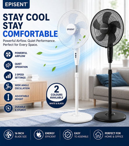 Pedestal fan round base 3 - 16",