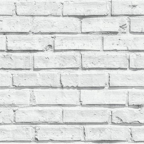 White brick wallpaper - white,