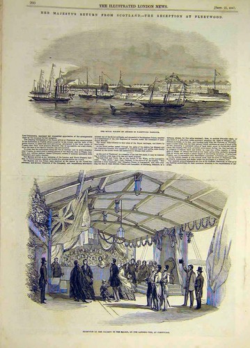 Original old antique print - old,