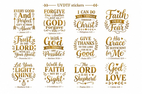 Sheet religious verses - religious, uv