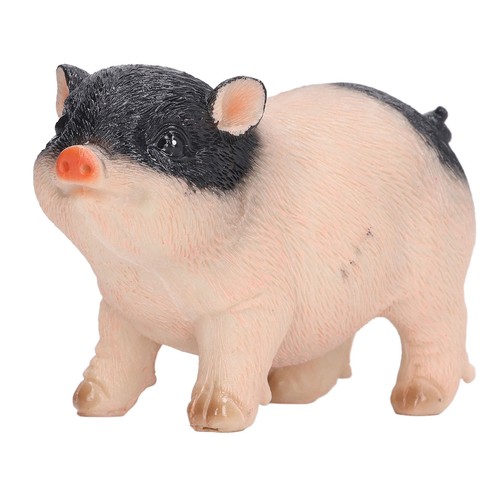 Pink black cute pig garden - cute,