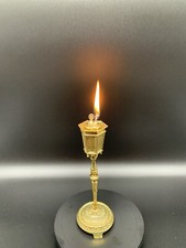 Antique Erhard & Sohne brass candlestick/lighter street lamp-1920s