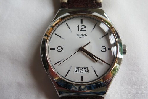 Swatch watch irony - big, classic