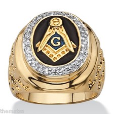 MASONIC MASON 14K GOLD NUGGET