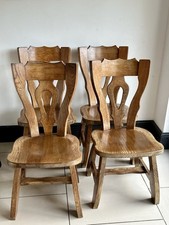 Four Vintage Chairs Brutalist