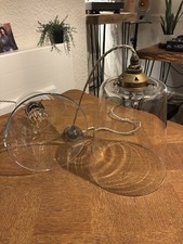 Pair Of Vintage Brass / Glass