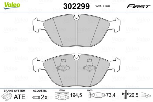 Valeo 302299 brake pad - valeo-oe,