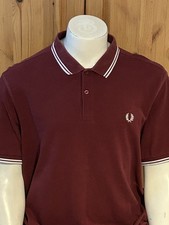 FRED PERRY Mens Burgundy Polo