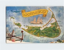 Postcard Map of Nantucket