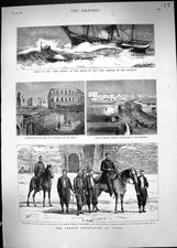 Old 1881 Ship Wreck Iron Crown Life-Boat French Army Tunis Kasbah Cit Victorian