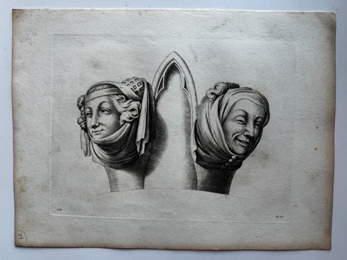 Antique engraving gothic - engraving,