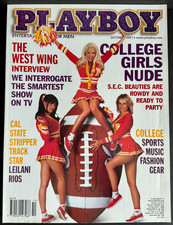 Playboy Magazine Vintage - October 2001 - College Girls - w/Centrefold