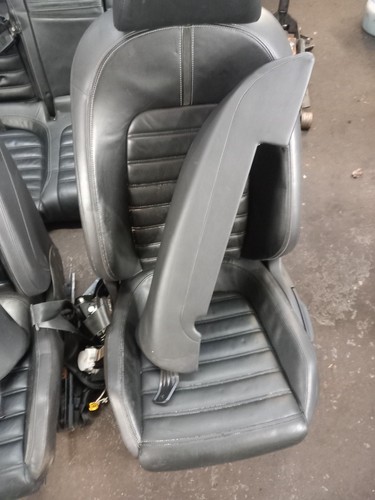 Black leather seat set for - black,