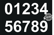 Pack of 2 x 1½" Iron On / Heatpress Football  NUMBERS Shorts / Shirts in WHITE 