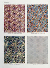 Art Nouveau - German Wallpaper by Frismann and Company - Antique Print 1913